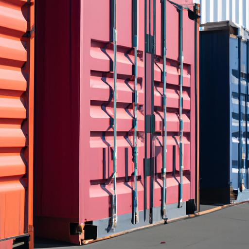 Container storage units in various sizes and vibrant colors, providing flexible rental options.